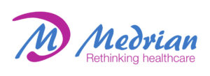 Medrianin logo sloganillaan Rethinking healthcare